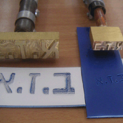 חותם פליז חשמלי לסימון פלסטיק
